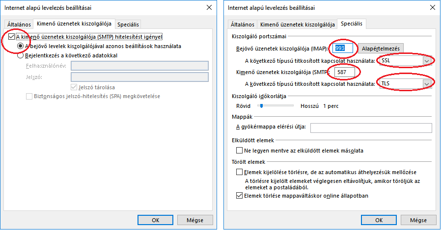 outlook email beállítás 4-5.