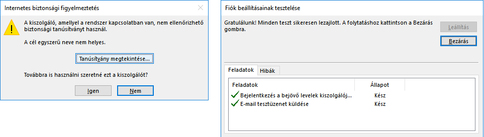 outlook email beállítás 6.